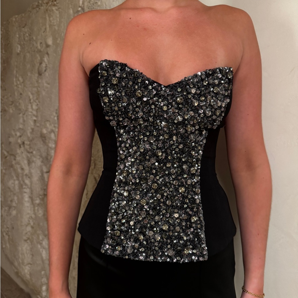 Badgley Mischka Black Couture Top